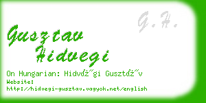 gusztav hidvegi business card